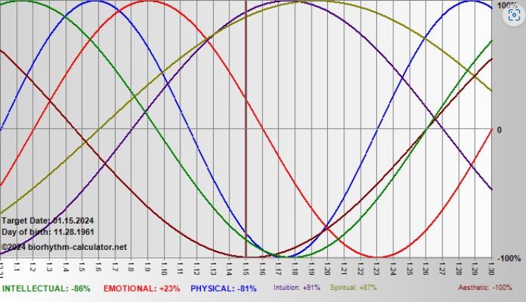 Biorhythms Chart